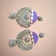 Purple Oxidized Mirror Heavy Jhumka